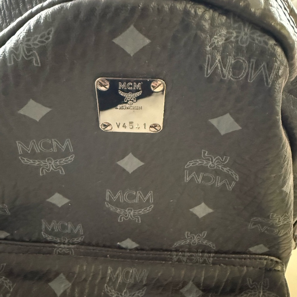 MCM Monogram Black Backpack size M